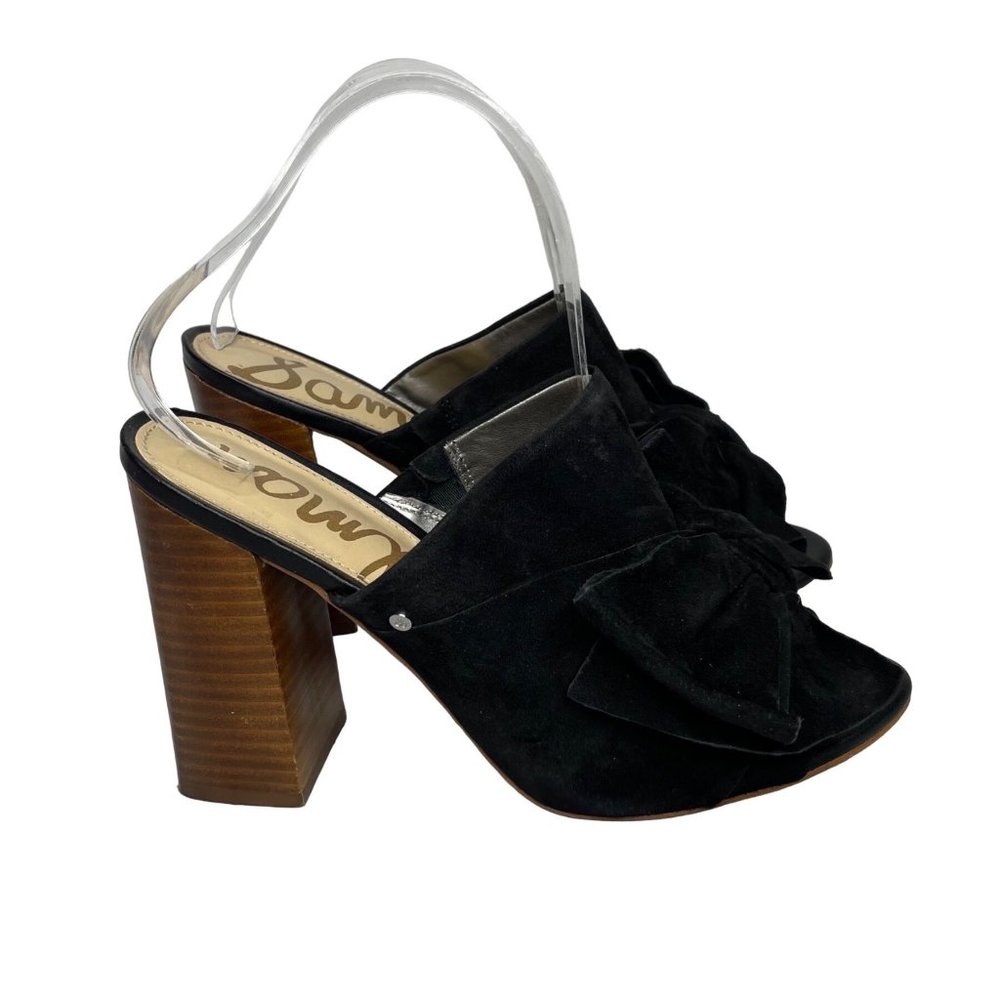 Sam Edelman 8 Yumi suede mule heels black